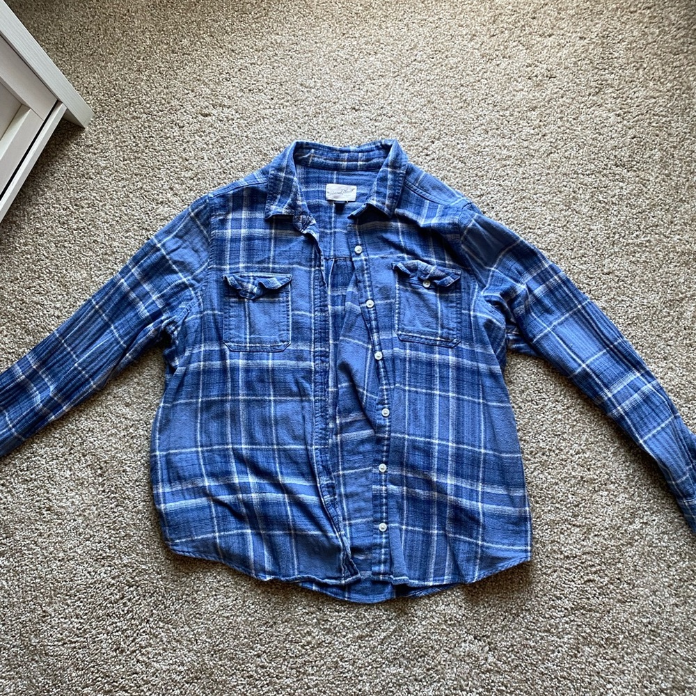 Blue plaid flannel